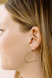 Sterling Silver Open Heart Hoops