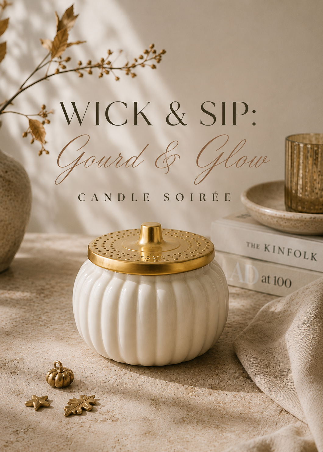 Wick & Sip -  Gourd & Glow Candle Soiree #3 - Thursday, October 22nd (6:00pm)