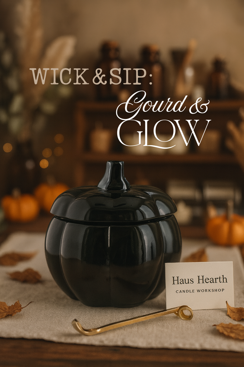 Wick & Sip -  Gourd & Glow Candle Soiree - Wednesday, October 8th (6:00pm)
