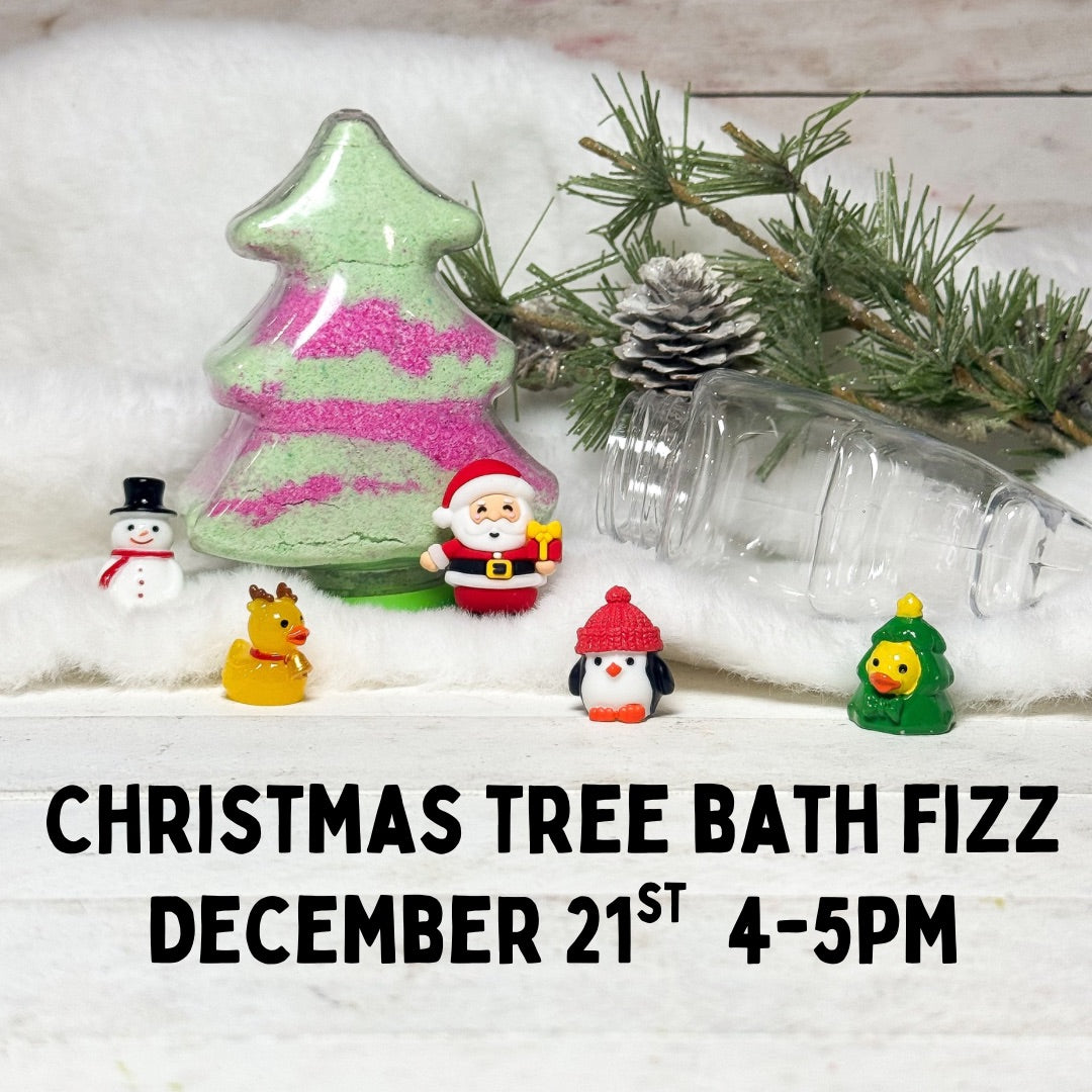 Christmas Tree Bath Fizz Kid’s Class: Sunday, December 21st, 4-5pm