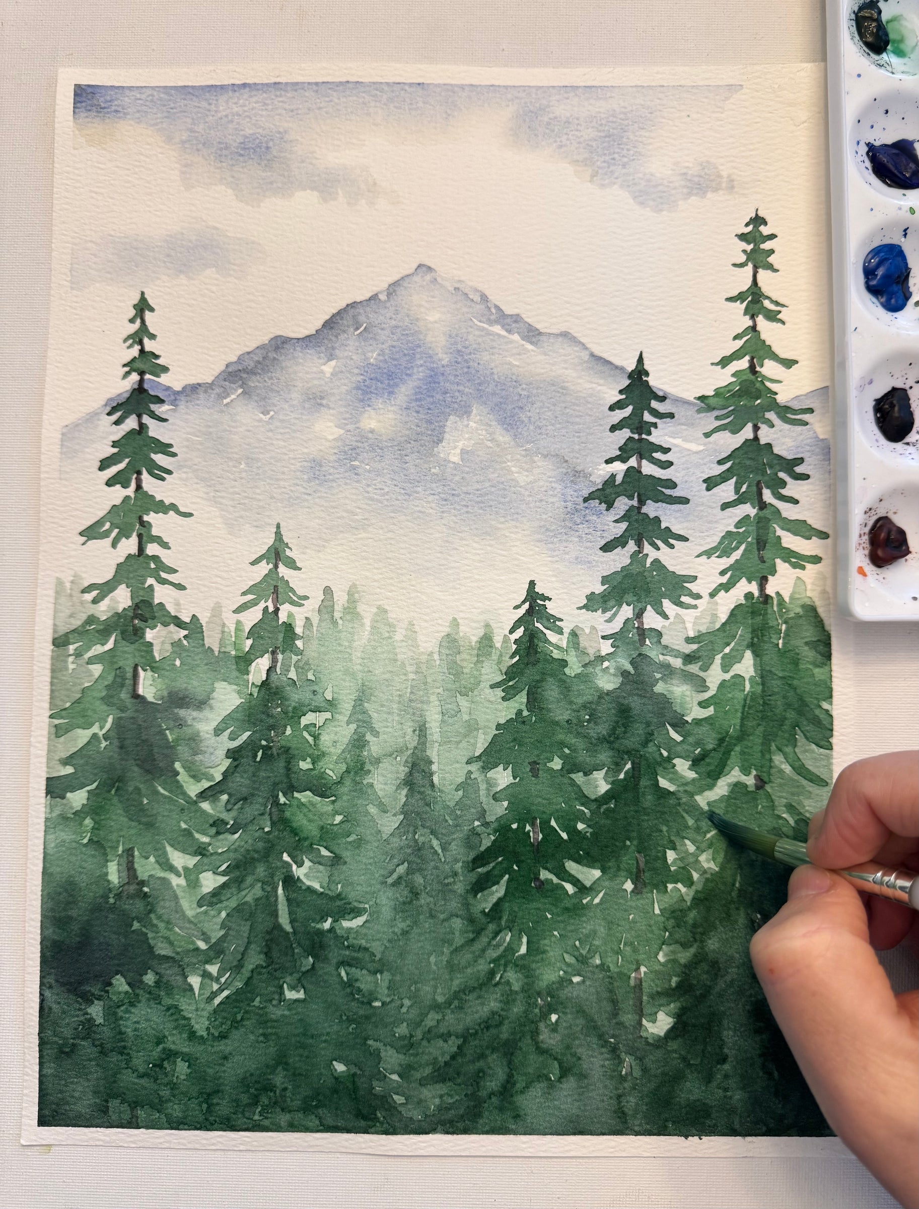 Watercolor Mountainscape Workshop: Thursday, May 14th, 6 - 8:00pm with Sarah Young