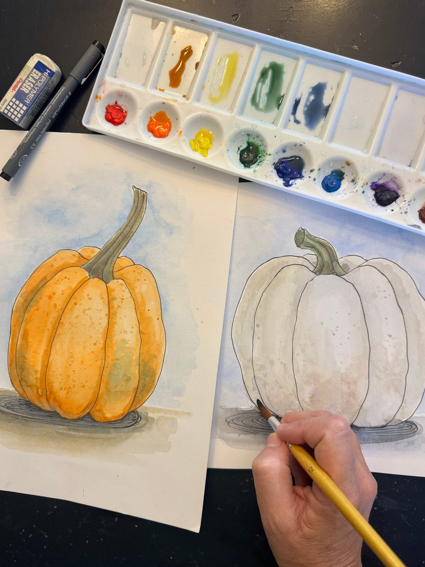 Watercolor Fall Pumpkin Workshop: Tuesday, October 6th, 6 - 8:00pm with Sarah Young